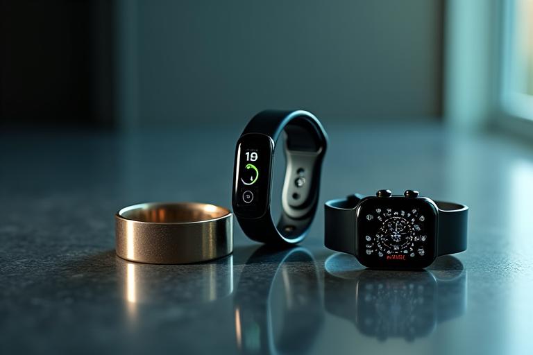 Ecosistema de wearables inteligentes monitorizando la salud en tiempo real